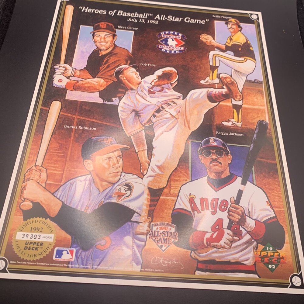 1992 Upper Deck Heroes of Baseball All Star Game SGA Sheet